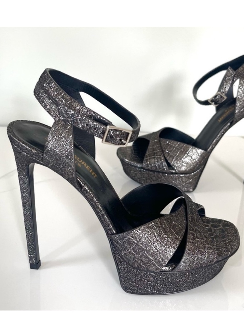 AUTHENTIC SAINT LAURENT PYTHON HEELS